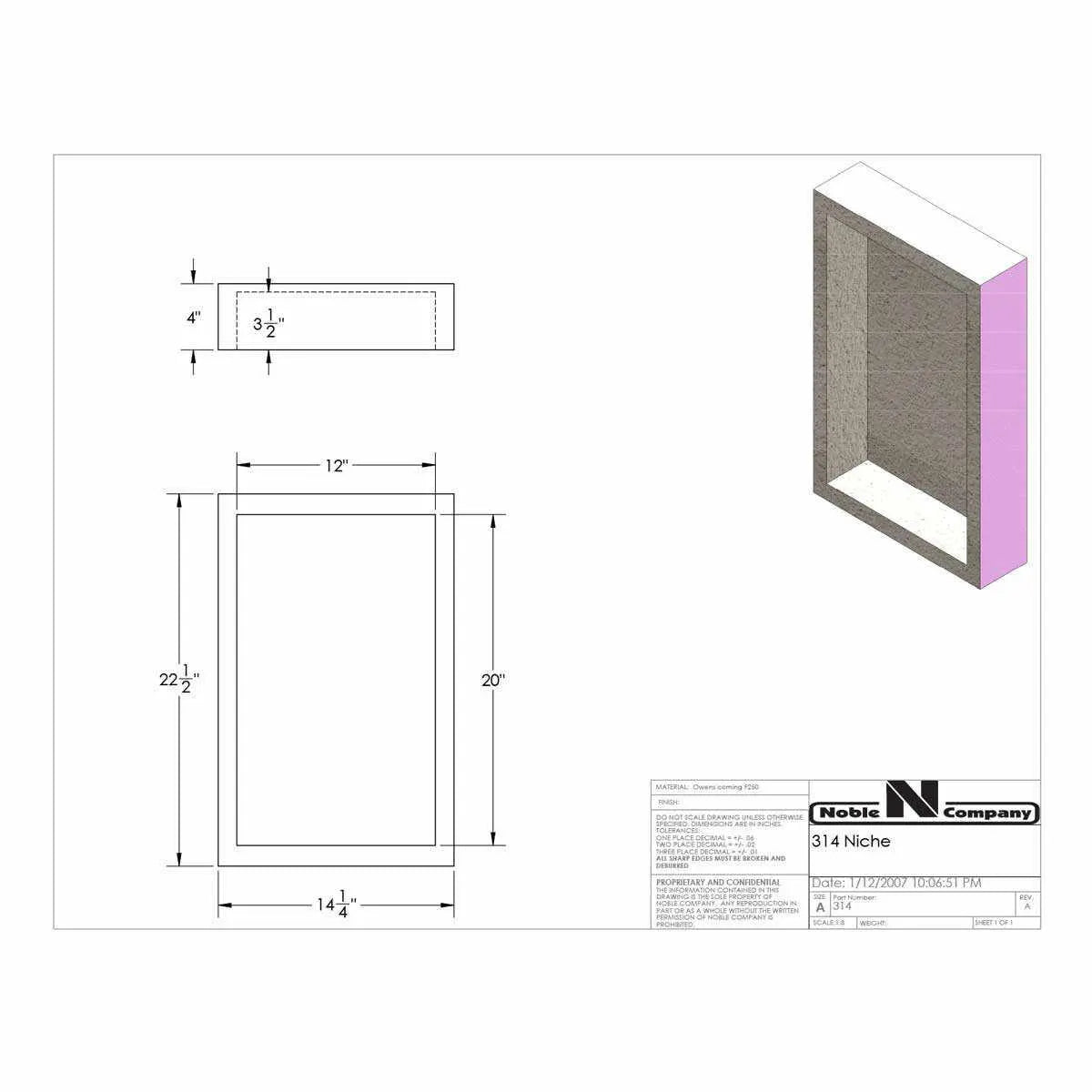 Noble Shower Niche 2941