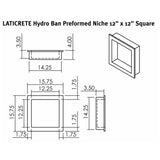 9311-1212-S Laticrete Hydro Ban Shower Wall Niche