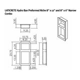 9313-0812-NC Laticrete Hydro Ban Shower Wall Niche