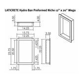 9314-1220-M Laticrete Hydro Ban Shower Wall Niche