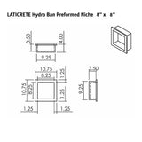 9315-0808-S Laticrete Hydro Ban Shower Wall Niche