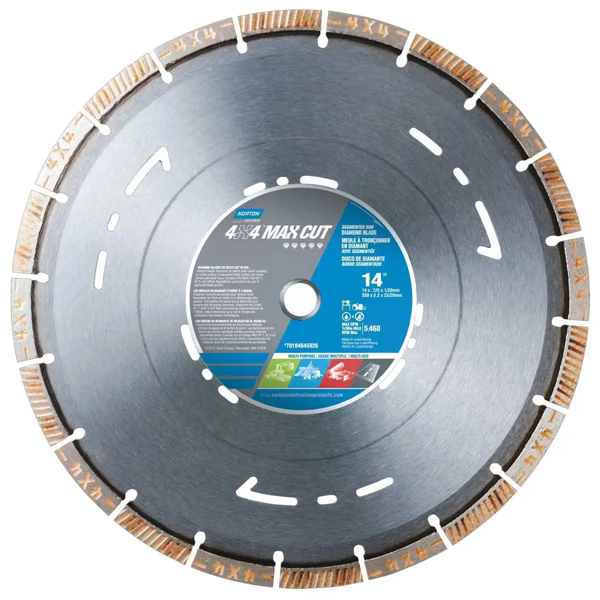 Norton Clipper 4x4 Max Cut High Speed Diamond Blade