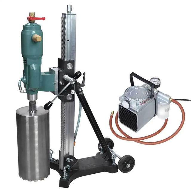 CS Unitec 12 inch Pneumatic Core Drill with Stand & Vacuum Pump