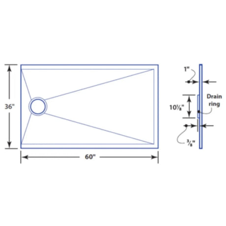 60 x 36 Shower Base Arc 21035