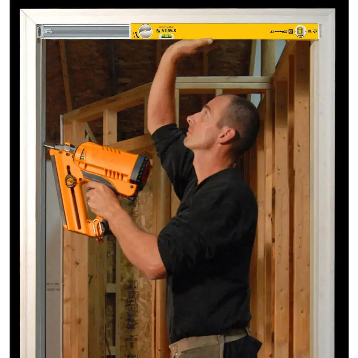 Construction Layout with Adjustable Stabila Level