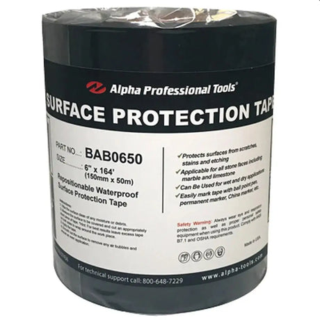 BAB0650 Alpha Surface Preparation Tape 6" x 164 ft. mark the cut line on the stone surface