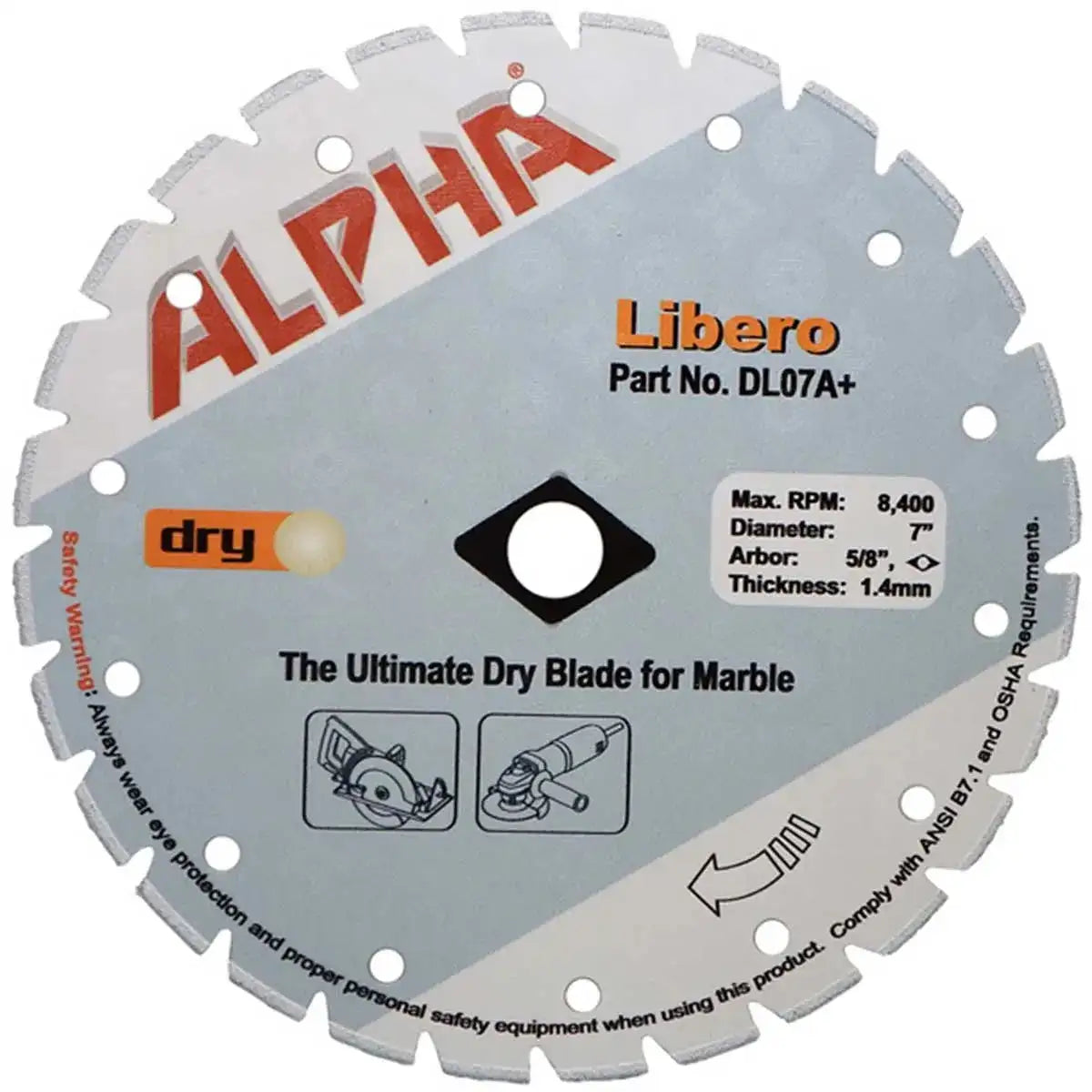 Alpha Libero Dry Diamond Marble Blade