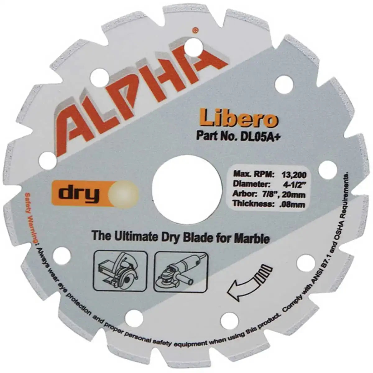 Alpha Libero Dry Diamond Marble Blade