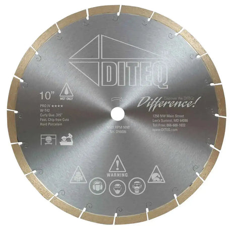 Diteq T-42 Curly Que Porcelain Tile saw Blade