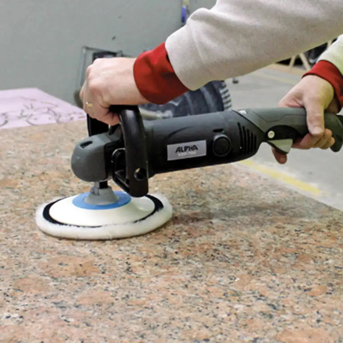 Polishing Engineered Stone with VDP-700 Rotary Polisher