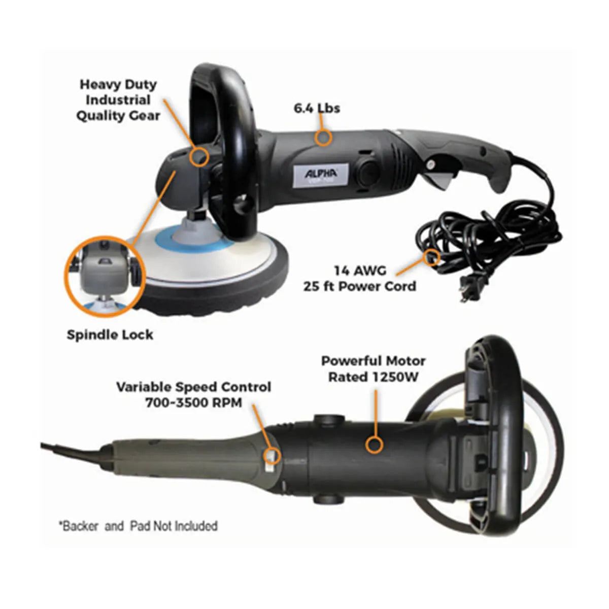 Alpha VDP-700 Variable Speed Polisher Components