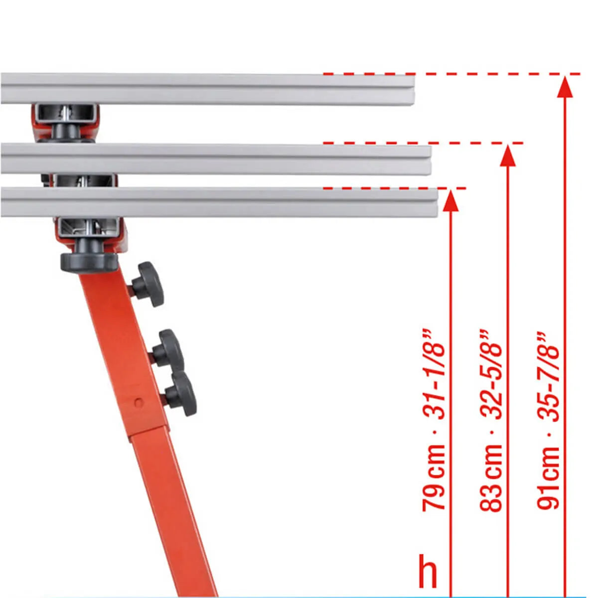 Montolit Large Format Tile Slab Work Bench Each leg can be adjusted for an ideal working level