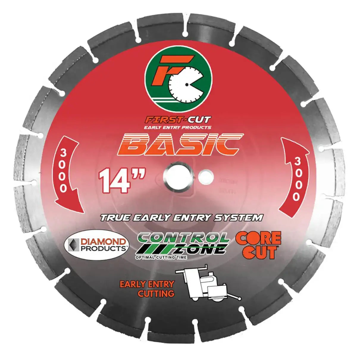 First-Cut BASIC3000 Diamond Blade - Medium Hard Aggregate