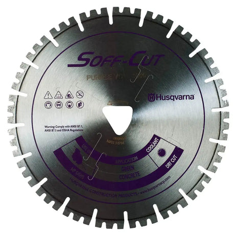 Soff-Cut vari-cut purple ultra early green concrete blade