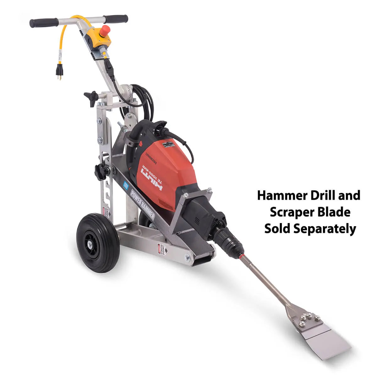 Trolley with Demolition Hammer and Chisel for Removing Tile