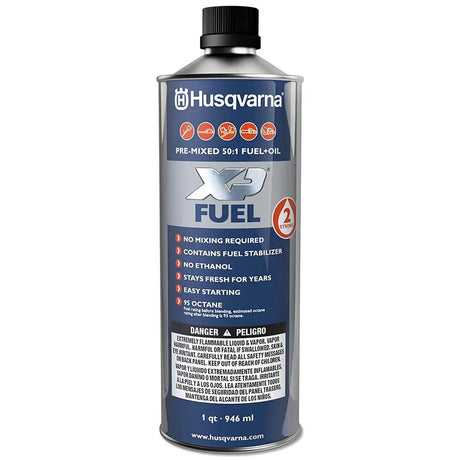 husqvarna xp+ pre-mixed 2 cycle fuel 50:1 ethanol free, high octane