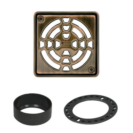 Schluter Kerdi 4 inch Oil Rubbed Bronze Shower Drain Grate