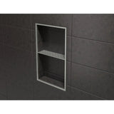 Schluter SHELF-N Rectangular Shower Niche Shelf floral bathroom installed