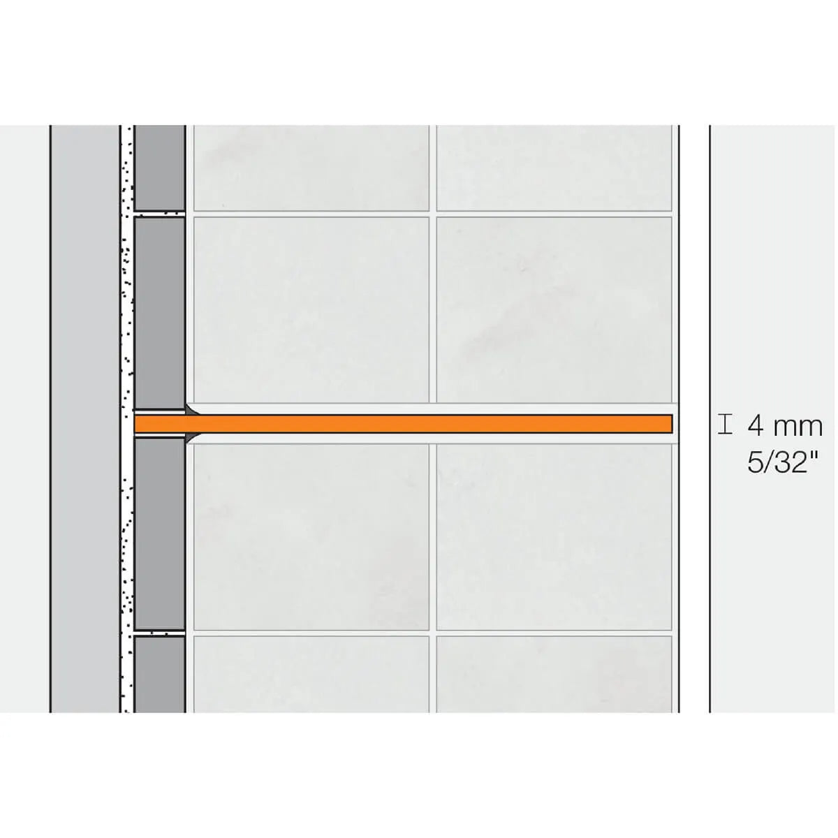 Schluter SHELF-N Rectangular Shower Niche Shelf drawing size