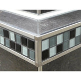 Schluter Systems Quadec fs mosaic insert in Aluminum Metal Corner