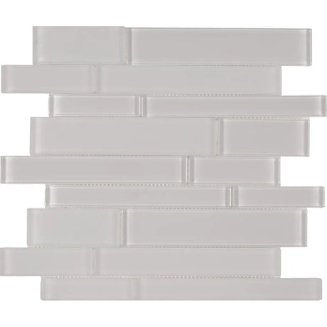 Brilliance White Linear Mosaic Mixed Tile