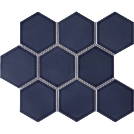 Waterford Blue Hexagon Mosaic Tile