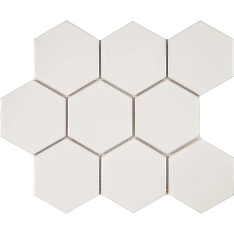 Waterford White Hexagon Mosaic Tile