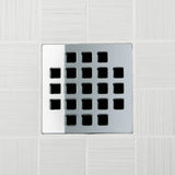 Ebbe UNIQUE Classic Shower Drain Cover, Polished Chrome Finish