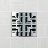 Ebbe UNIQUE Prairie Shower Drain Cover, Polished Chrome