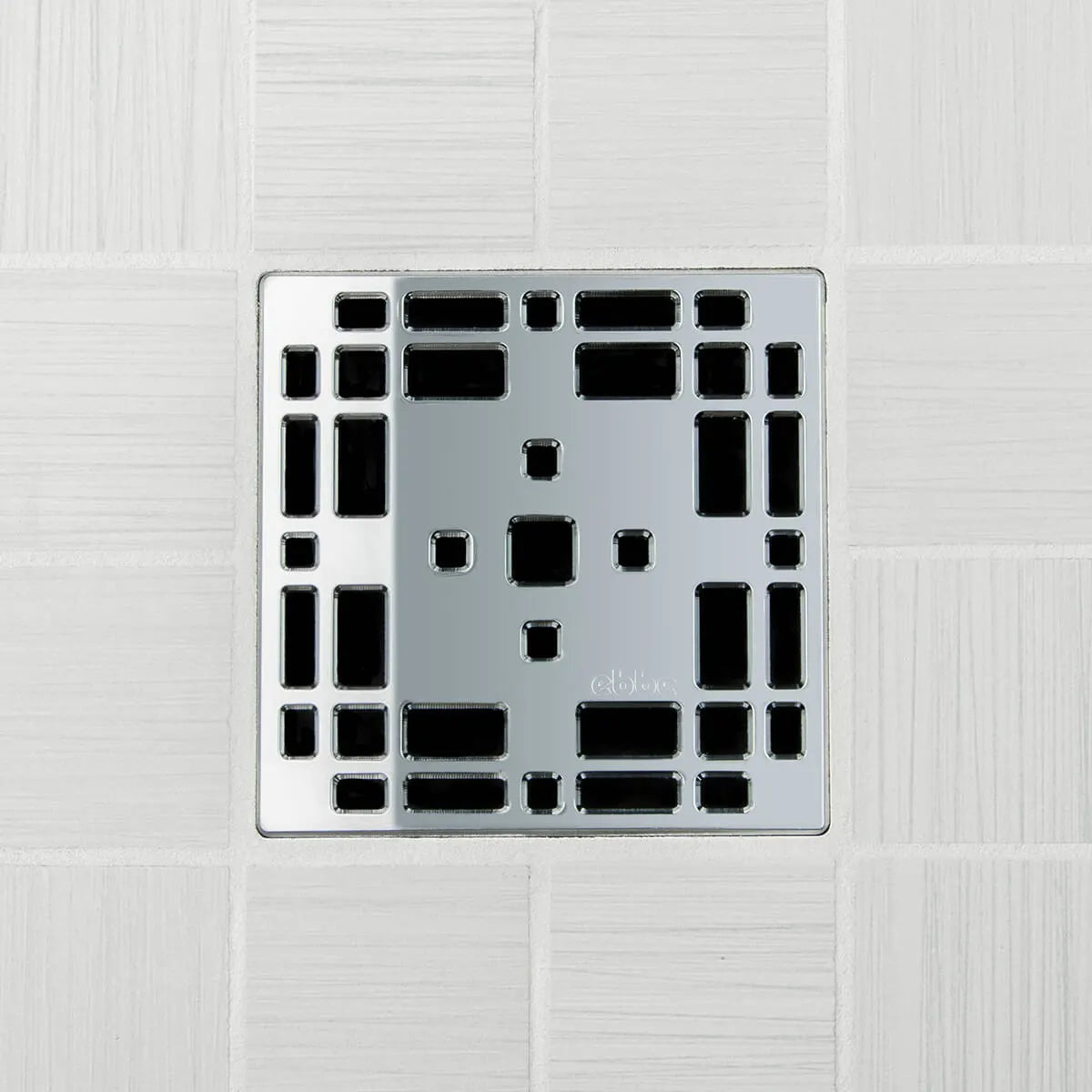 Ebbe UNIQUE Tsunami Shower Drain Cover, Polished Chrome Finish