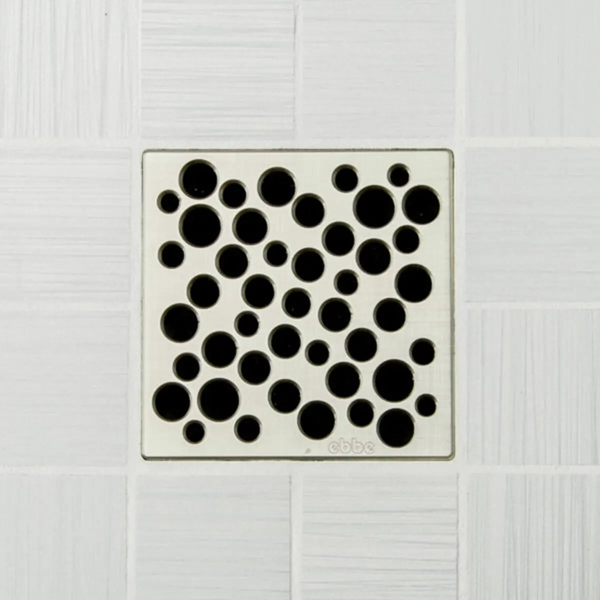 Ebbe UNIQUE Parallel Shower Drain Cover, Brushed Nickel Finish