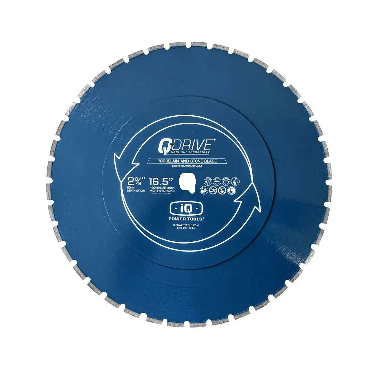 iQ Power Tools 16.5" Q-Drive Arrayed Segmented Porcelain Blue Blade