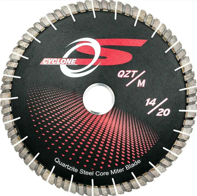 diamax cyclone, quartzite blade, steel core miter cut disc, granite blade