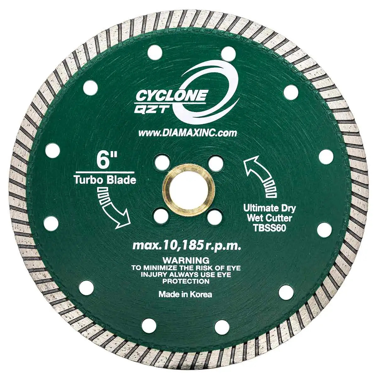 Diamax Cyclone QZT Turbo 6" Blade for cutting Quartzite