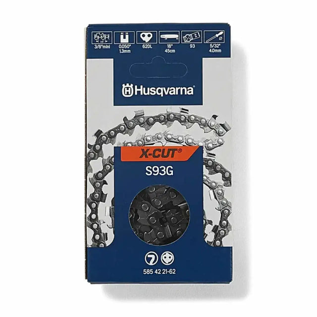 Husqvarna 18" S93G Chain .050" Gauge, 3/8" Mini Pitch, 62 DL