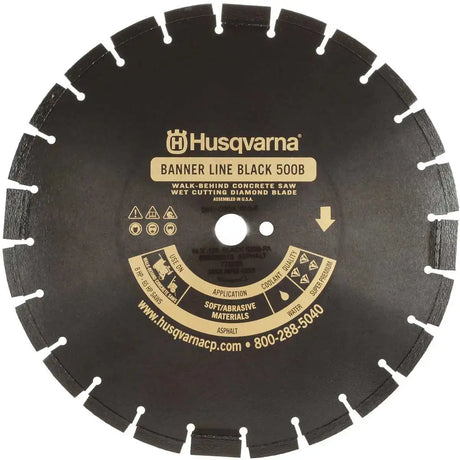 Husqvarna Banner Line Black 500BR Asphalt Diamond Blade