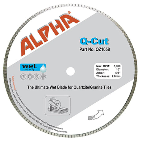 Alpha Q-Cut Hard Stone Tile Blade