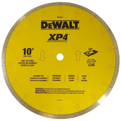 dewalt 10in xp4 wet porcelain diamond blade