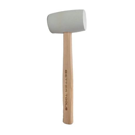 better tools rubber mallet, wood handle mallet, 20 ounces rubber hammer, carpet rubber hammer, tile plastic hammer, BT-MALLET20WHITE