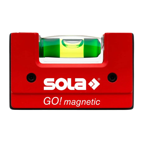 Sola 3" GO! Magnetic Pocket Level with Clip, pocket level, bubble level, level with belt clip, small level, levels, level toos, LSGOM