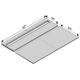 RRSPT2CSK 40” x 62” Tub to Curbless Shower Pre-Sloped Pan