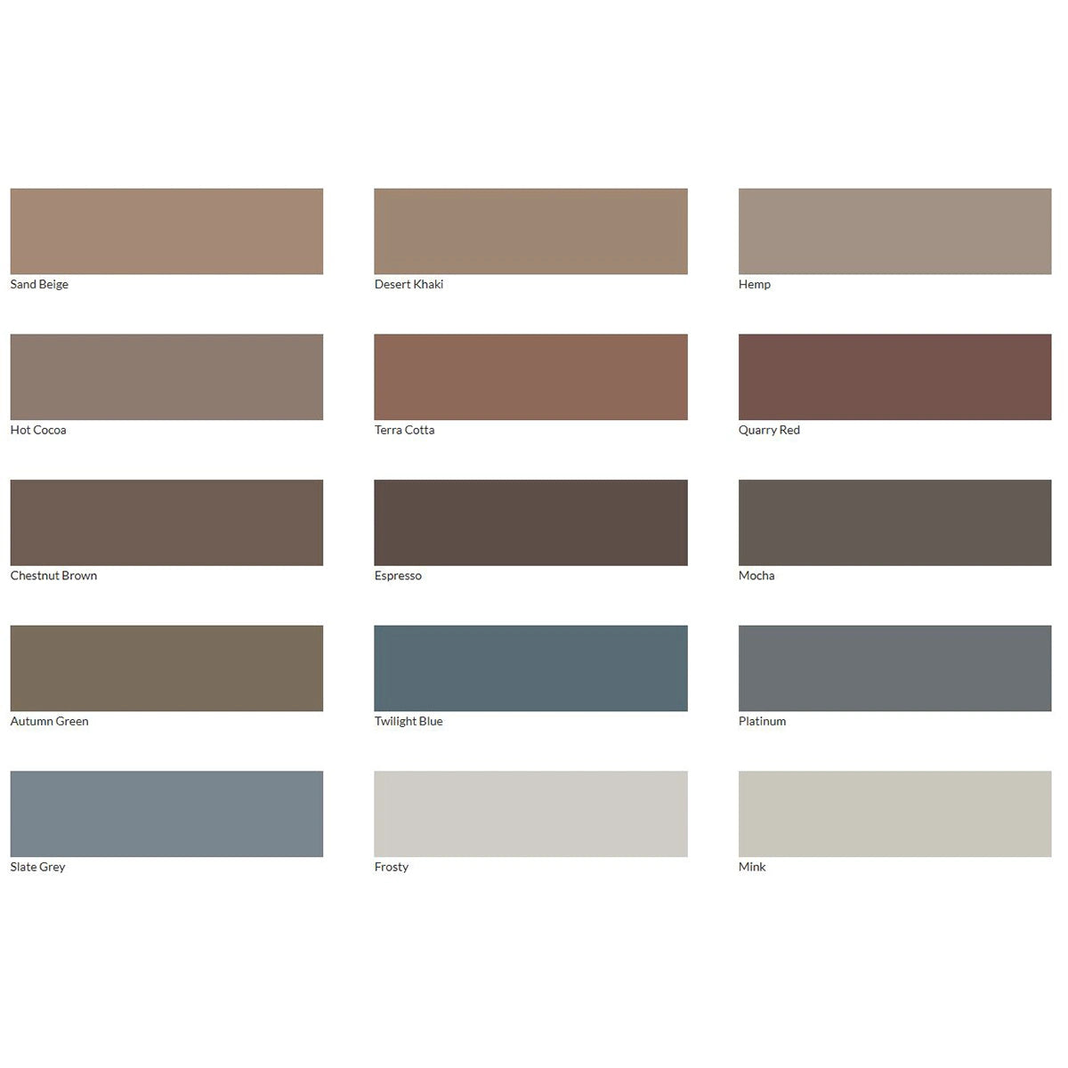 Laticrete Permacolor Grout Color Chart light to dark colors