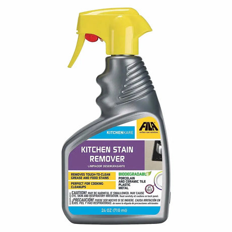 FILA KitchenKare Kitchen Stain Remover, 24 oz spray bottle cleaner, cook top cleaner, kitchen cleaner, food safe tile cleaner, 44751106AME