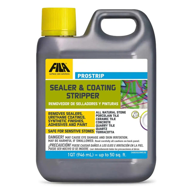 FILA ProStrip Sealer and Coating Stripper 1 Quart, paint remover, natural stone cleaner, sealer remover, urethane coating stripper, concrete cleaner, 72100006AME