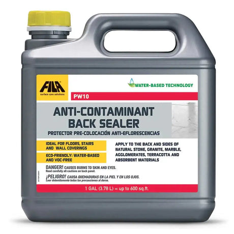 FILA PW10 Anti-Contaminant Back Sealer 1 Gallon, water based sealer, natural stone water sealant, 44040704AME