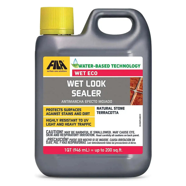 FILA Wet Eco Wet Look Sealer 1 Quart, 44010712AME. natural stone sealer, water based sealer, FILA ECO line