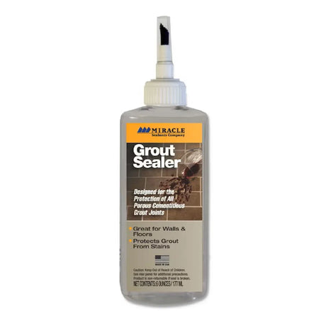 Miracle Sealants Grout Sealer, GRTSLRAEROCS, GRTSLR6OZ12, sealing grout, grout sealant, best grout sealer, sealer for grout, tile grout sealer