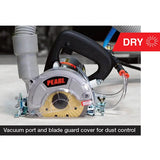 pearl abrasive vx5wv dry cutting with vacuum attachment dust free