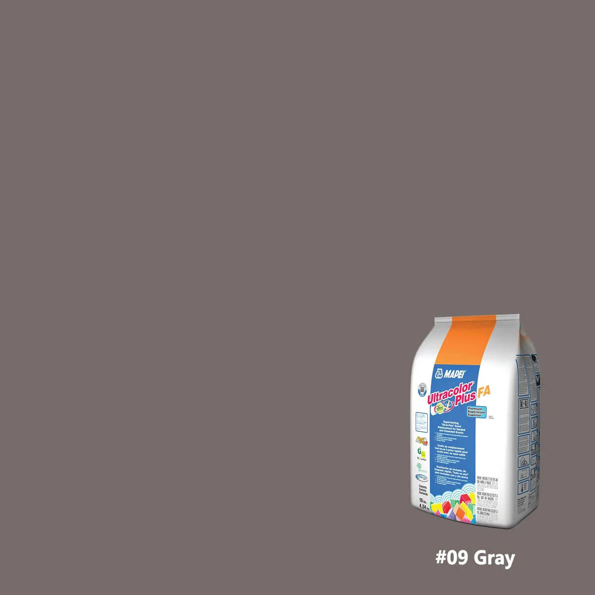 Mapei Ultracolor Plus FA Rapid-Setting Grout 25 lbs gray