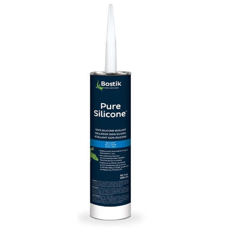 Bostik Pure Silicone 10.1oz Tube, thin silicone, ceramic tile caulk, tile, slate, wood silicone, neutral cure silicone